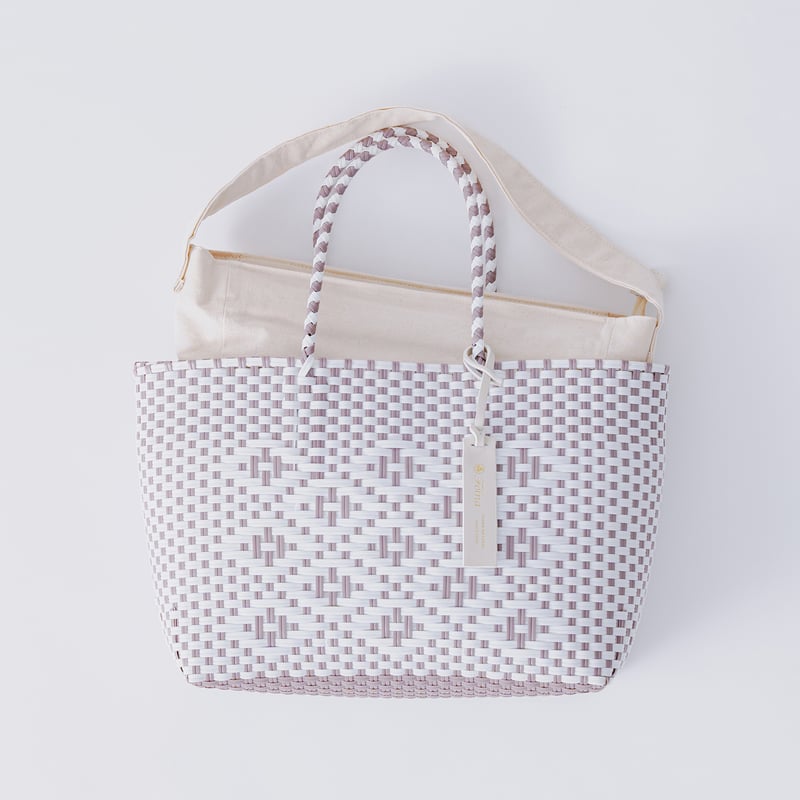 メルカドバッグ　レトラ ZIGZAG ホワイト (BOAT STYLE) MERCADO BAG - ZIGZAG - White (BOAT STYLE) | Letra｜レトラ