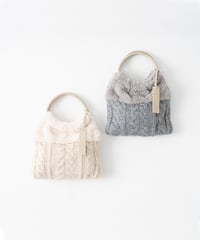 Folna ニット×ファー ハンドバッグ/ No.K764604 / 2色展開