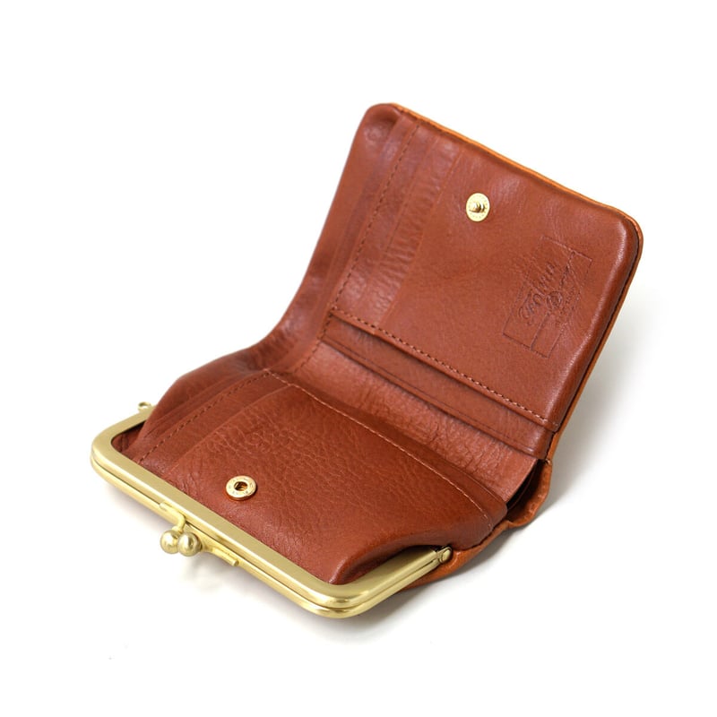 ヌメオイルシュリンク がま口二つ折り財布・4 COLORS / Folna