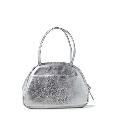 FOLNA RD ホイルレザーボストンバッグ M-SIZE / No.083339 / SILVER