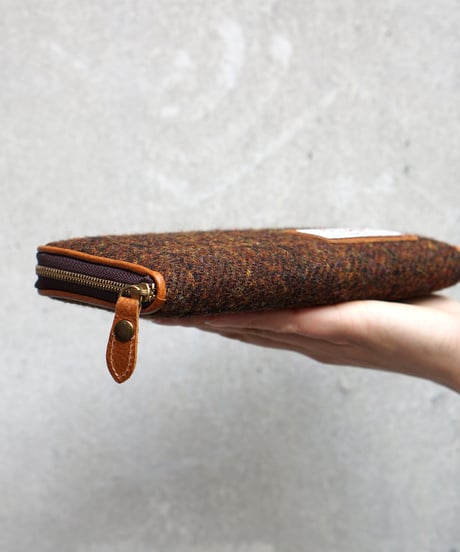 Folna ハリスツイード(HARRIS TWEED) ラウンドファスナー長財布 / No.2993661-2993679 / 5色展開