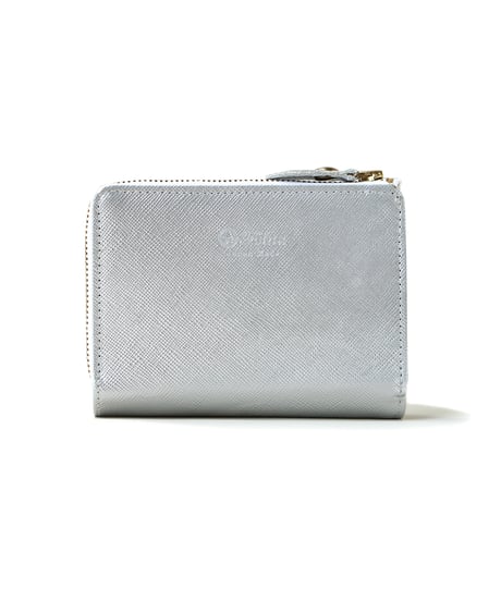 Folna 角シボ型押しメタリックレザー Lファスナー二つ折り財布 / No.2993740 / 4色展開
