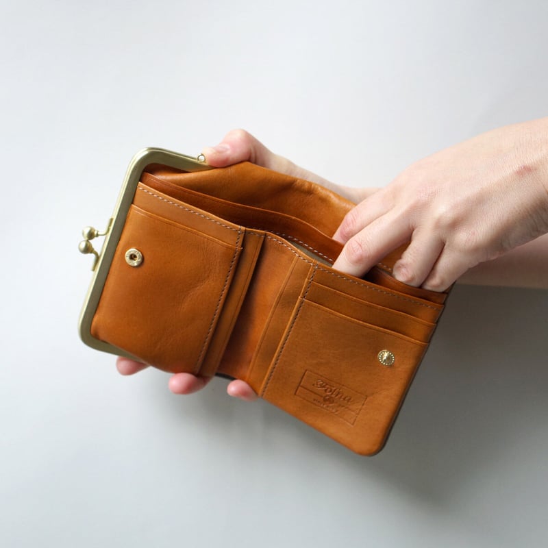 がま口財布 Folna フォルナ 財布 がま口二つ折り財布 2993666 ヌメオイル