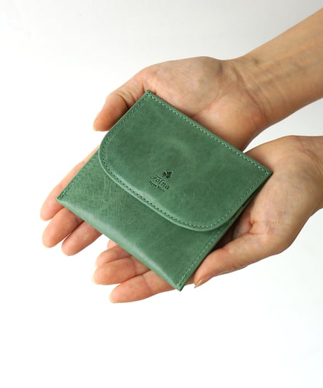 Folna モストロレザー×リバティプリント生地 フラットショート財布 / No.2993912 / 3色展開