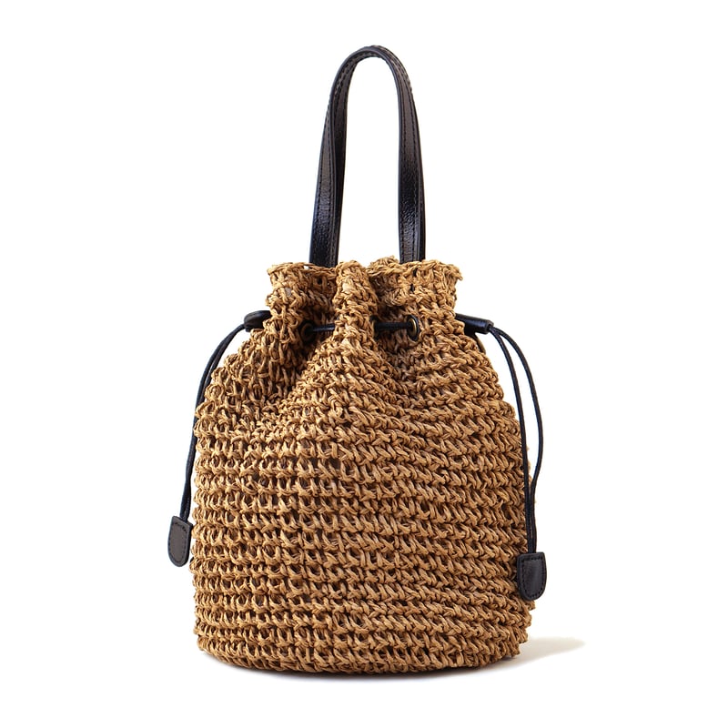 ペーパー 2WAY巾着ショルダーバッグ・2 COLORS(ボーダー) / Folna K765