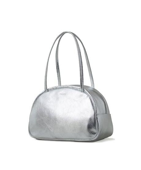 FOLNA RD ホイルレザーボストンバッグ S-SIZE / No.083338 / SILVER