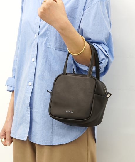 FOLNA RD スムースレザー 2WAYキューブボストンバッグ / No.224903 / 3色展開
