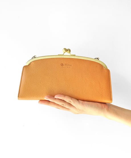 Folna ソフトヌメ革 チェーンショルダー付き・がま口長財布 / No.2993743 / 4色展開