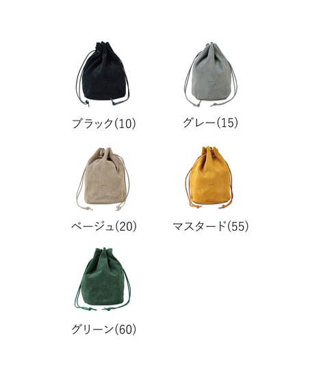 FOLNA RD ベロアレザー巾着ショルダー / No.224882 / 5色展開