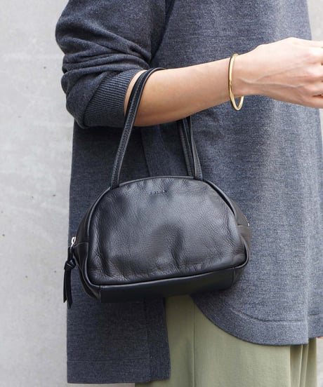 FOLNA RD ソフトレザーボストンバッグ SS-SIZE / No.083302-E / BLACK