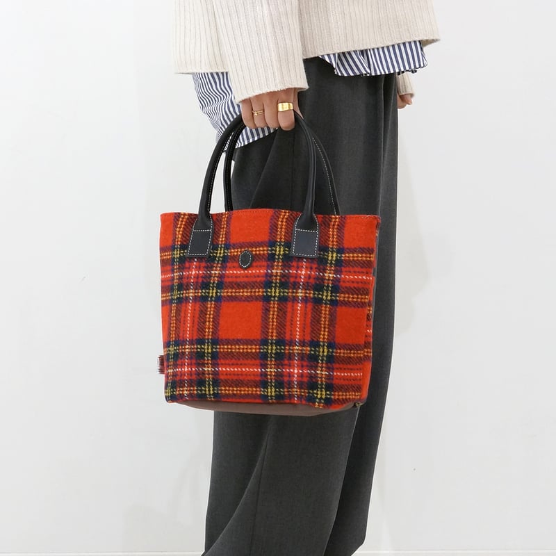 FRANK LEDER ウールツイード トートバッグ