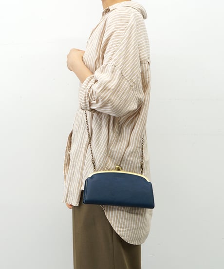 Folna ソフトヌメ革 チェーンショルダー付き・がま口長財布 / No.2993743 / 4色展開