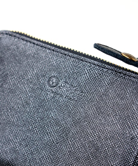 Folna 角シボ型押しメタリックレザー Lファスナー二つ折り財布 / No.2993740 / 4色展開