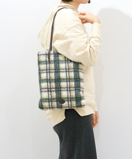 Folna チェック柄ボアファー トートバッグ / No.K903059 / 4色展開