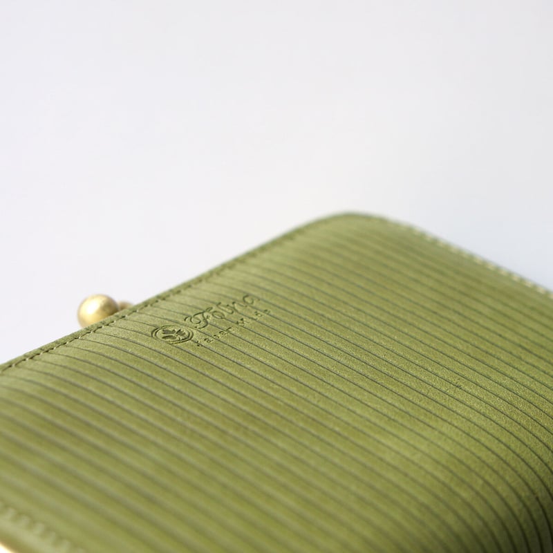 ヌメストライプ がま口財布 / Folna 2993806/ Color GREEN | F