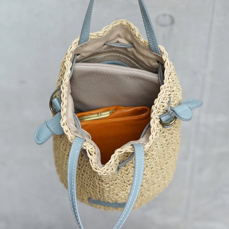 ペーパー 2WAY巾着ショルダーバッグ・1 COLORS(バイカラー)  / Folna K765002