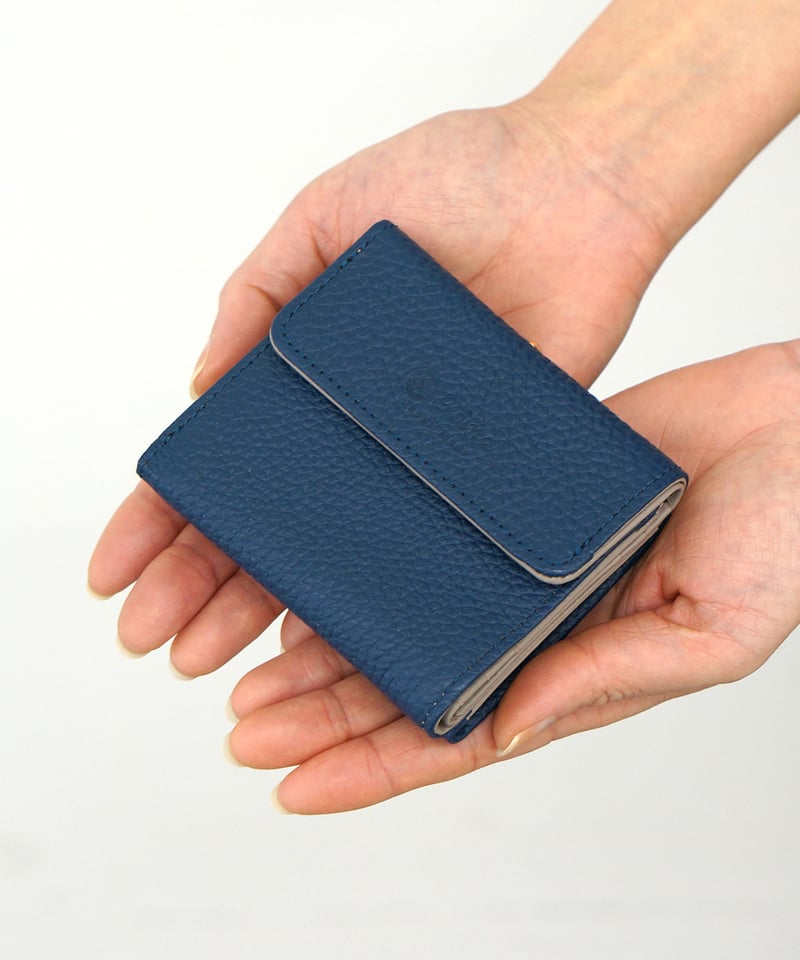 Folna シュリンクレザー がま口三つ折り財布 / No.2993764 / 4色展開 |