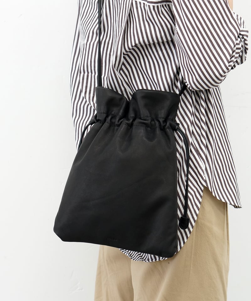 FOLNA RD ソフトレザー巾着ショルダーバッグ / No.083358 / 2色展開 |