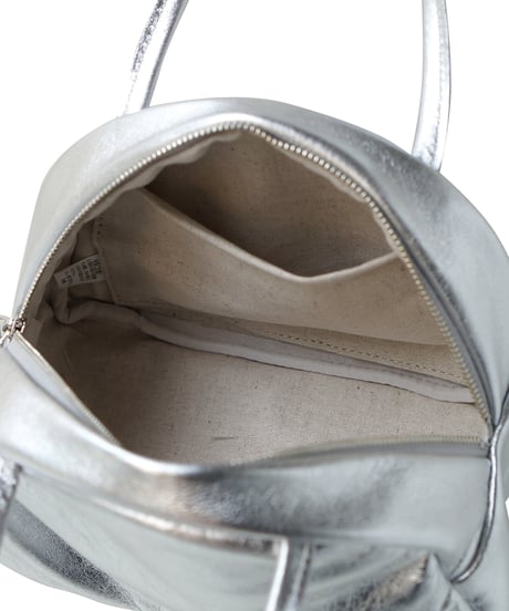 FOLNA RD ホイルレザーボストンバッグ SS-SIZE / No.083337 / SILVER