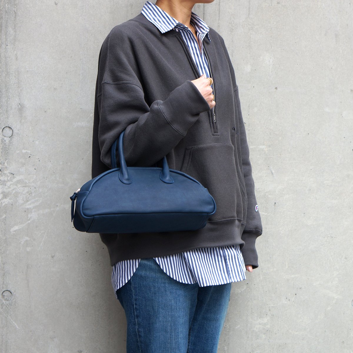 ソフトレザーワイドボストンバッグ・2 COLORS / FOLNA RD 083318