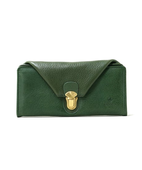 Folna ヌメオイルシュリンクレザー 差し込み金具 長財布 / No.2993649-B / 4色展開