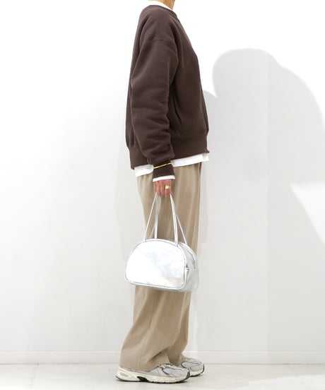 FOLNA RD ホイルレザーボストンバッグ S-SIZE / No.083338 / SILVER