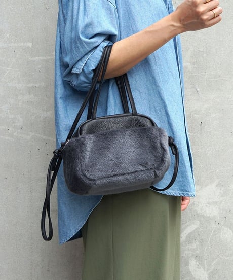 FOLNA RD ラビット調ファー 2WAYボストンバッグ / No.K904076 / 2色展開