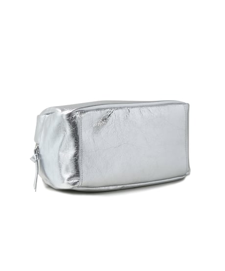 FOLNA RD ホイルレザーボストンバッグ M-SIZE / No.083339 / SILVER