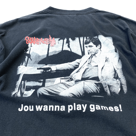 90's-00's　Scarface / Jou wanna play games!　T-shirt