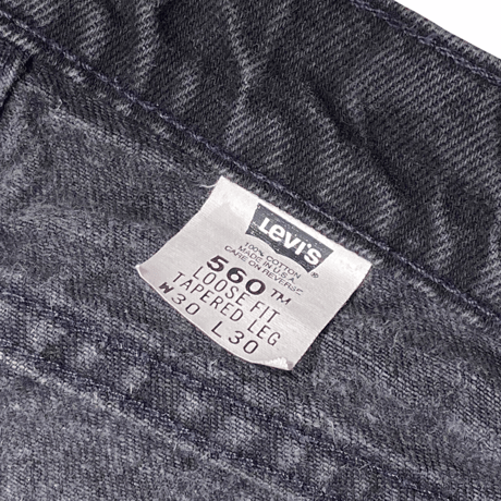 90's　Levi's / 560 Black Jeans　“MADE IN USA”