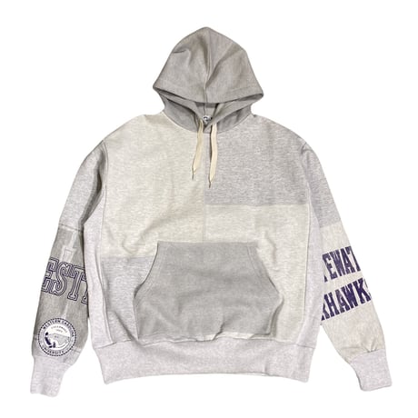 College Logo Hooded Sweatshirt　Gray Large②