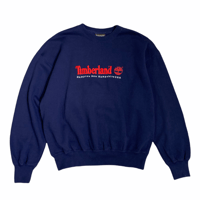 90's　Timberland　Logo Crew neck Sweatshirt