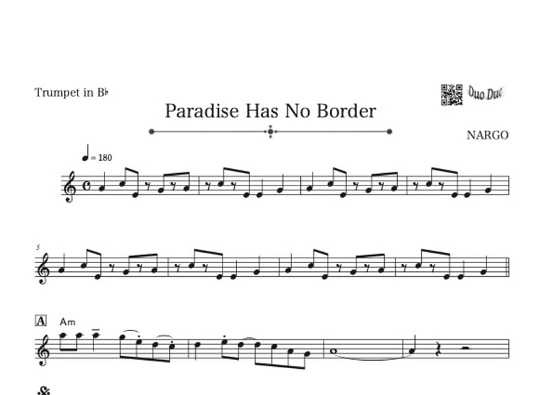 三重奏】「Paradise Has No Border」フルート&トランペット 三重奏】「Paradise Has No Border」フルート&トランペット