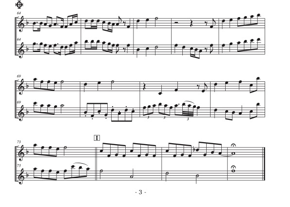 点描の唄」ソプラノリコーダー&アルトリコーダー二重奏[MM3