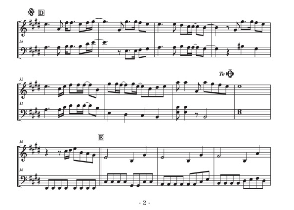 栄光の架橋」ヴァイオリン&チェロ二重奏[MM3] | DuoDuo【二重奏楽譜