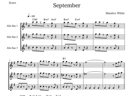 【三重奏】やさしめ^^「September」アルトサックス三重奏