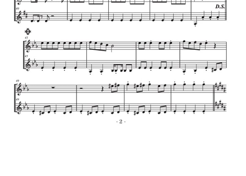 ジャンボリミッキー」バイオリン二重奏［MM3］ | DuoDuo【二重奏楽譜