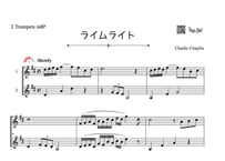 ♫楽譜「ライムライト／エターナリー」トランペット二重奏［MM3］