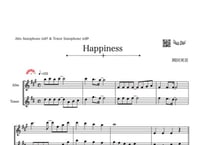 ♫楽譜「Happiness」アルトサックス&テナーサックス二重奏［MM4］