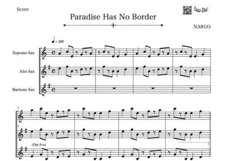 CATEGORY Paradise Has No Border | DuoDuo【二重奏楽譜専門店】