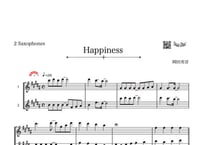 ♫楽譜「Happiness」アルトサックス二重奏［MM4］