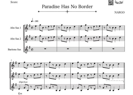 CATEGORY Paradise Has No Border | DuoDuo【二重奏楽譜専門店】