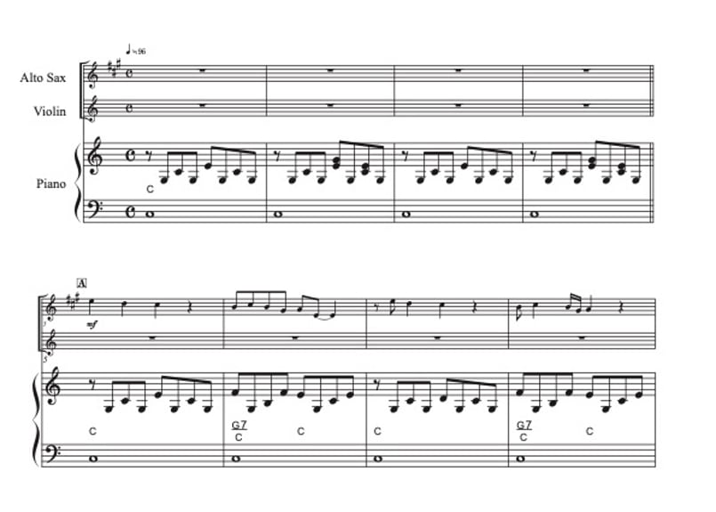 輝く未来』【豪華ピアノ伴奏譜付き!!アルトサックス＆バイオリン二重奏