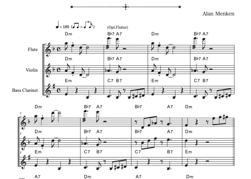 三重奏】「フレンド・ライク・ミー」フルート＆バイオリン＆バス