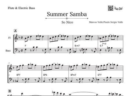 CATEGORY Summer Samba/So Nice | DuoDuo【二重奏楽譜専門店】