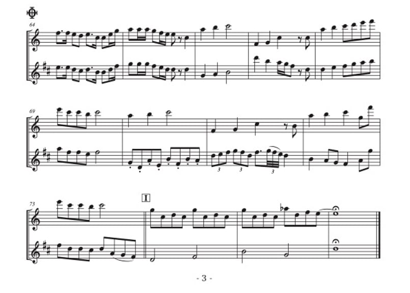 点描の唄」フルート＆クラリネット二重奏[MM3⁺］ | DuoDuo【二重奏楽譜