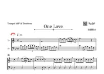 ♫楽譜「One Love」トランペット＆トロンボーン二重奏［MM4］