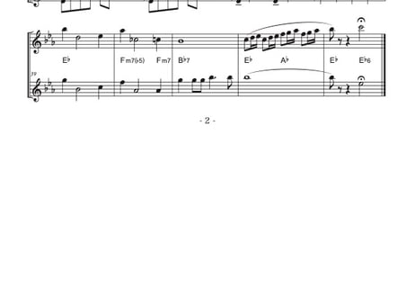 ♫楽譜「ムーンライトセレナーデ」フルート二重奏［MM3］コード付き