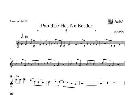 【三重奏】「Paradise Has No Border」アルトサックス＆トランペット＆ユーフォニアム三重奏