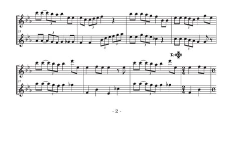 ♫楽譜「Honto」フルート二重奏［MM4］